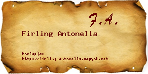 Firling Antonella névjegykártya